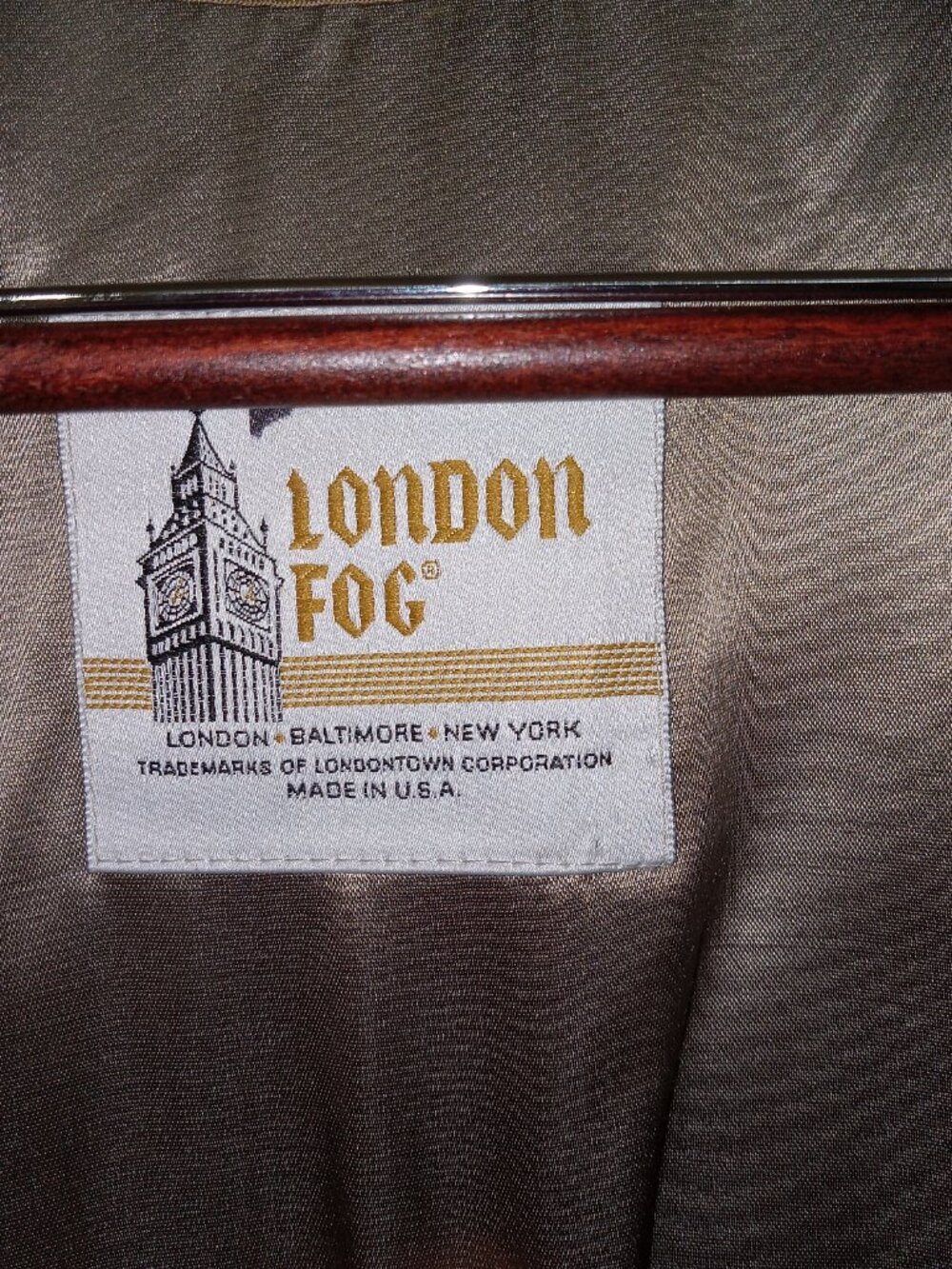 Vintage London Fog Trench Coat 40R USA Made Removable Liner Beige Long Coat - Picture 5 of 13
